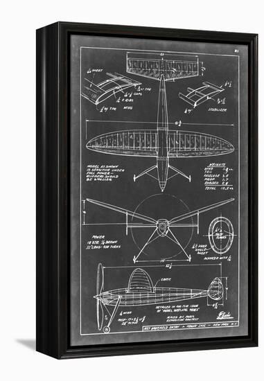 Aeronautic Blueprint III-Vision Studio-Framed Stretched Canvas