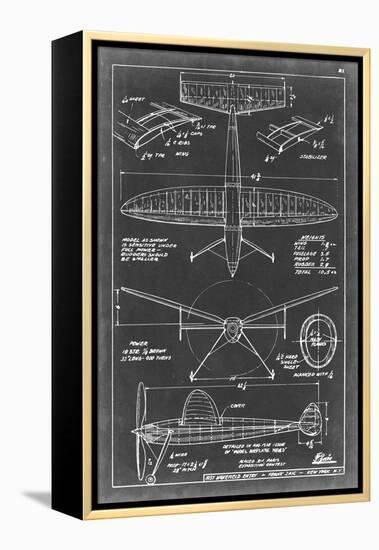 Aeronautic Blueprint III-Vision Studio-Framed Stretched Canvas