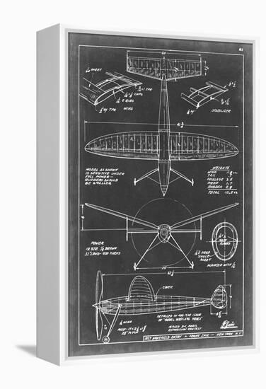 Aeronautic Blueprint III-Vision Studio-Framed Stretched Canvas