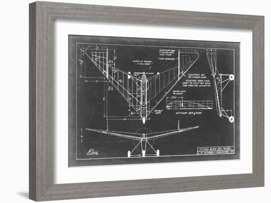 Aeronautic Blueprint V-Vision Studio-Framed Art Print