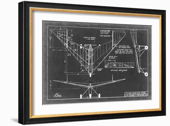 Aeronautic Blueprint V-Vision Studio-Framed Art Print