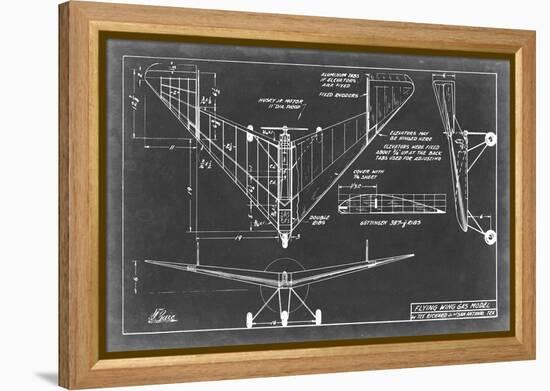 Aeronautic Blueprint V-Vision Studio-Framed Stretched Canvas