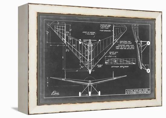 Aeronautic Blueprint V-Vision Studio-Framed Stretched Canvas