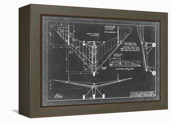 Aeronautic Blueprint V-Vision Studio-Framed Stretched Canvas