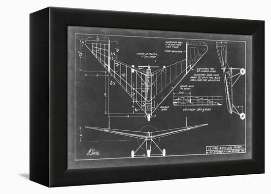 Aeronautic Blueprint V-Vision Studio-Framed Stretched Canvas