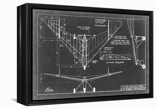 Aeronautic Blueprint V-Vision Studio-Framed Stretched Canvas