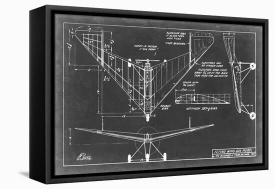 Aeronautic Blueprint V-Vision Studio-Framed Stretched Canvas