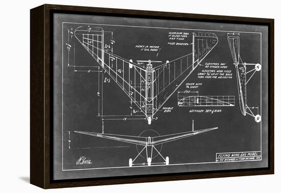 Aeronautic Blueprint V-Vision Studio-Framed Stretched Canvas