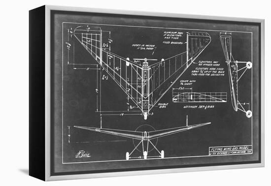 Aeronautic Blueprint V-Vision Studio-Framed Stretched Canvas