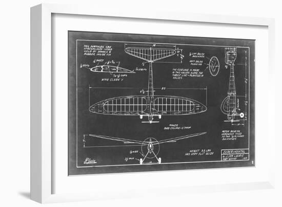 Aeronautic Blueprint VI-Vision Studio-Framed Art Print