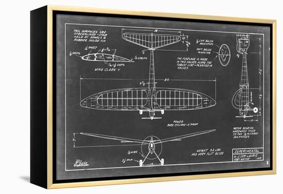 Aeronautic Blueprint VI-Vision Studio-Framed Stretched Canvas