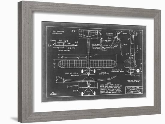 Aeronautic Blueprint VII-Vision Studio-Framed Premium Giclee Print