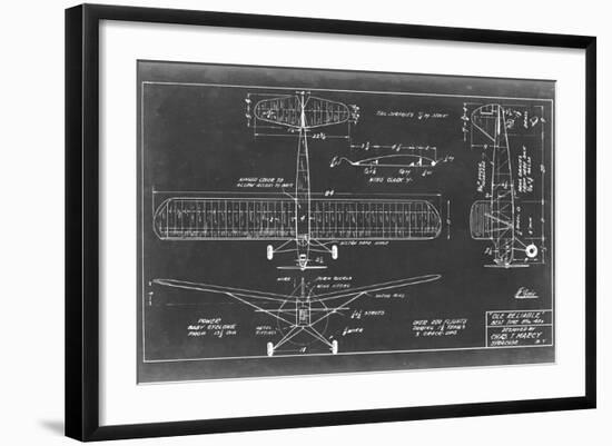 Aeronautic Blueprint VIII-Vision Studio-Framed Art Print