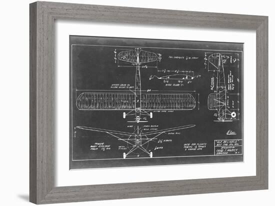 Aeronautic Blueprint VIII-Vision Studio-Framed Art Print