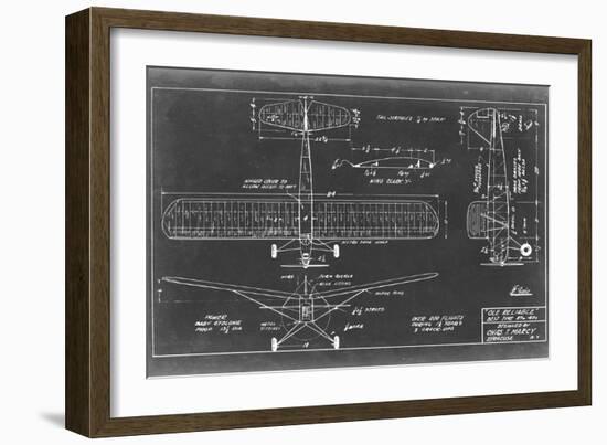 Aeronautic Blueprint VIII-Vision Studio-Framed Art Print