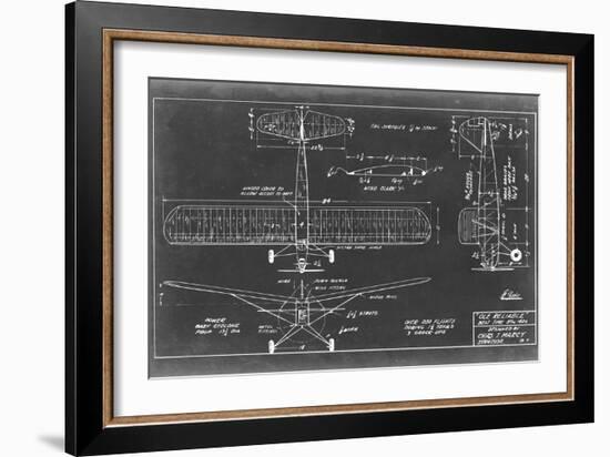 Aeronautic Blueprint VIII-Vision Studio-Framed Art Print