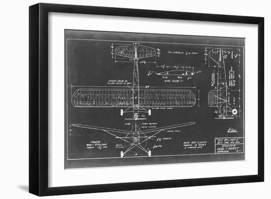 Aeronautic Blueprint VIII-Vision Studio-Framed Art Print