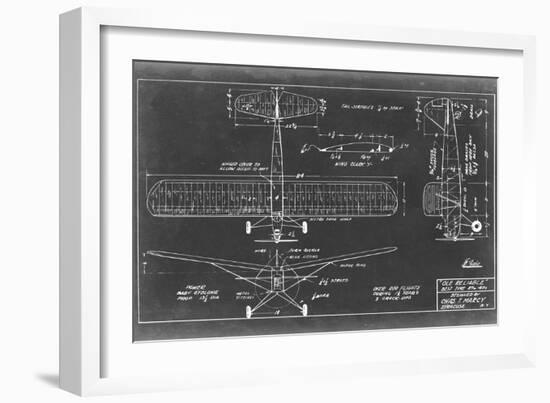 Aeronautic Blueprint VIII-Vision Studio-Framed Art Print