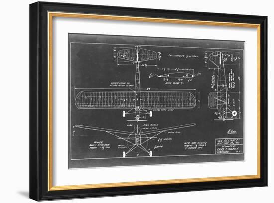 Aeronautic Blueprint VIII-Vision Studio-Framed Art Print