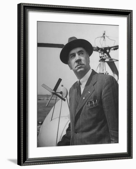 Aeronautical Engineer Igor Sikorsky, Inventor of Helicopter Capable of Sustained Flight-Frank Scherschel-Framed Premium Photographic Print