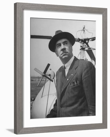 Aeronautical Engineer Igor Sikorsky, Inventor of Helicopter Capable of Sustained Flight-Frank Scherschel-Framed Premium Photographic Print