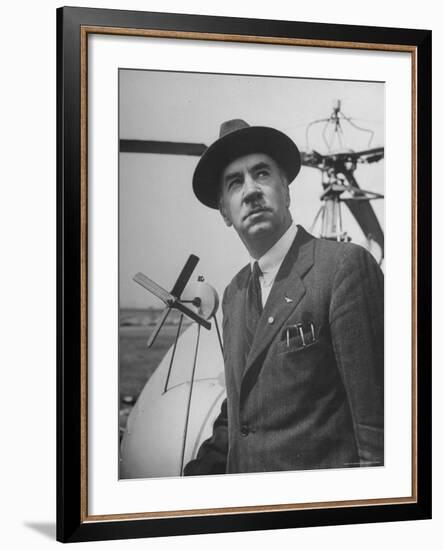 Aeronautical Engineer Igor Sikorsky, Inventor of Helicopter Capable of Sustained Flight-Frank Scherschel-Framed Premium Photographic Print