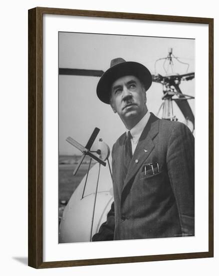 Aeronautical Engineer Igor Sikorsky, Inventor of Helicopter Capable of Sustained Flight-Frank Scherschel-Framed Premium Photographic Print