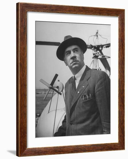 Aeronautical Engineer Igor Sikorsky, Inventor of Helicopter Capable of Sustained Flight-Frank Scherschel-Framed Premium Photographic Print