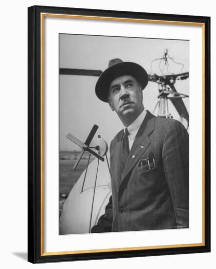 Aeronautical Engineer Igor Sikorsky, Inventor of Helicopter Capable of Sustained Flight-Frank Scherschel-Framed Premium Photographic Print