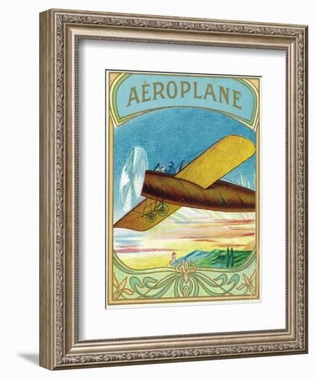 Aeroplane Brand Cigar Box Label, Aviation-Lantern Press-Framed Art Print