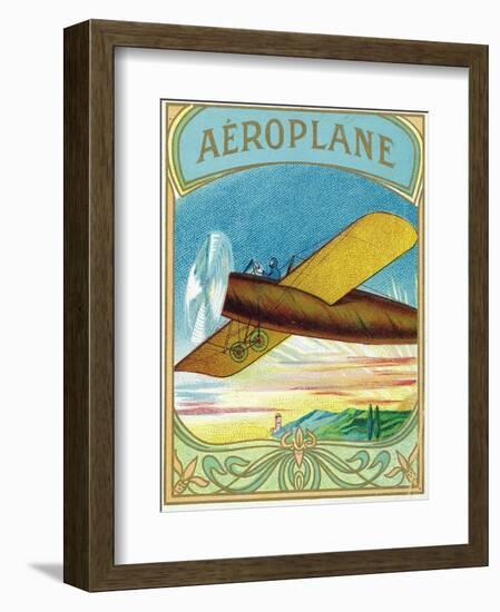 Aeroplane Brand Cigar Box Label, Aviation-Lantern Press-Framed Art Print