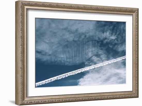 Aeroplane Contrail-Laurent Laveder-Framed Photographic Print