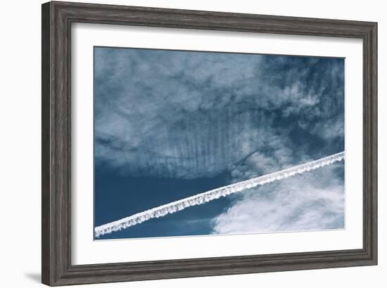 Aeroplane Contrail-Laurent Laveder-Framed Photographic Print