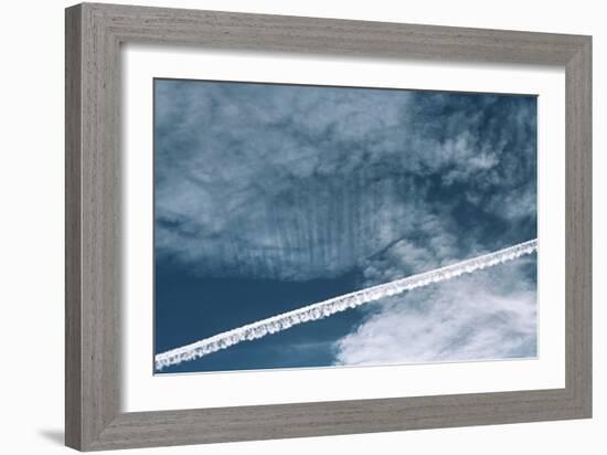 Aeroplane Contrail-Laurent Laveder-Framed Photographic Print