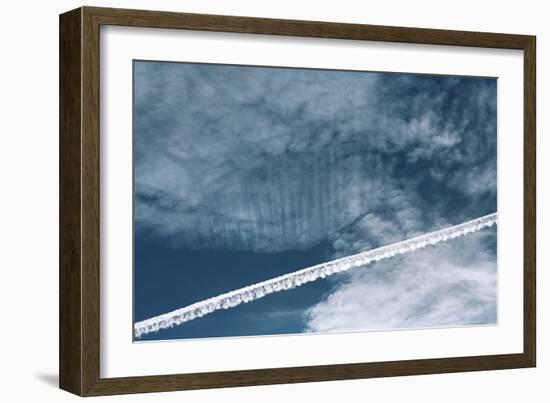 Aeroplane Contrail-Laurent Laveder-Framed Photographic Print