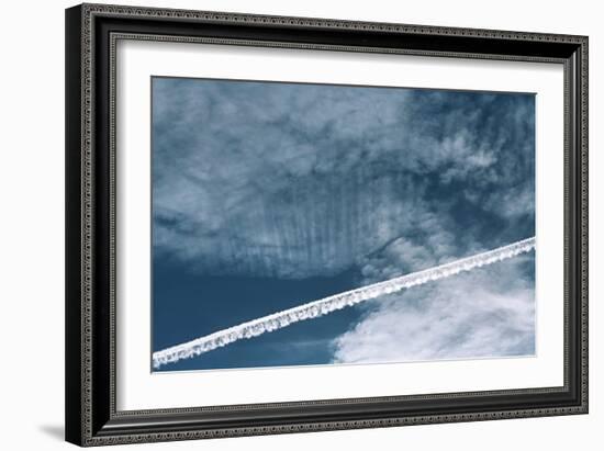 Aeroplane Contrail-Laurent Laveder-Framed Photographic Print