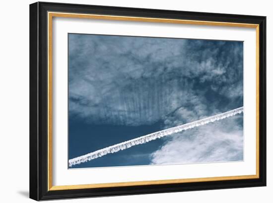 Aeroplane Contrail-Laurent Laveder-Framed Photographic Print