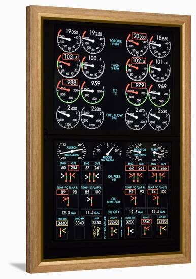 Aeroplane Control Panel Display-Mark Williamson-Framed Premier Image Canvas