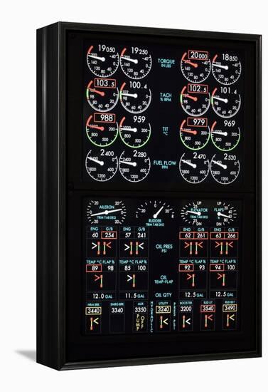 Aeroplane Control Panel Display-Mark Williamson-Framed Premier Image Canvas