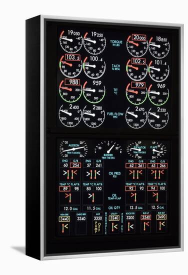 Aeroplane Control Panel Display-Mark Williamson-Framed Premier Image Canvas