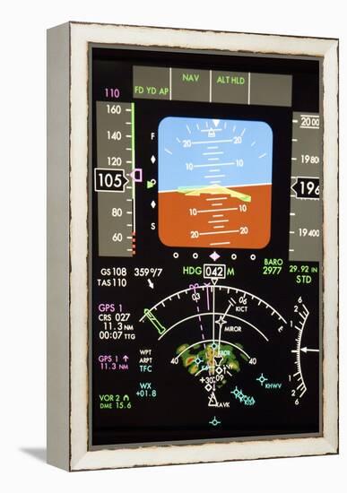 Aeroplane Control Panel Display-Mark Williamson-Framed Premier Image Canvas