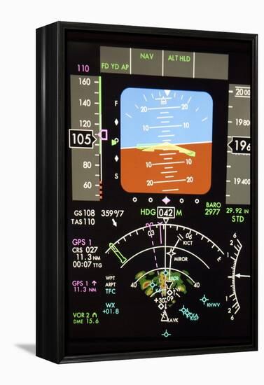 Aeroplane Control Panel Display-Mark Williamson-Framed Premier Image Canvas