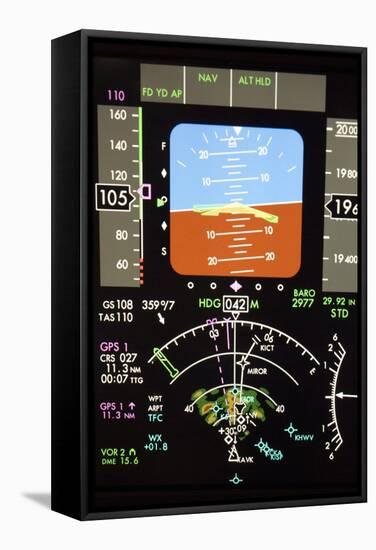 Aeroplane Control Panel Display-Mark Williamson-Framed Premier Image Canvas