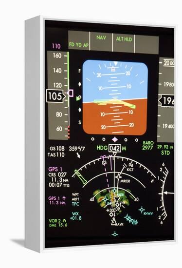 Aeroplane Control Panel Display-Mark Williamson-Framed Premier Image Canvas