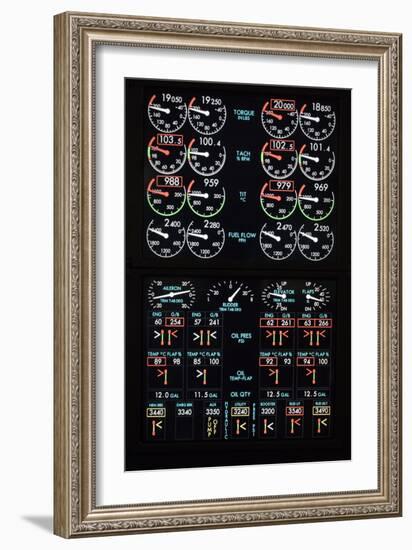 Aeroplane Control Panel Display-Mark Williamson-Framed Photographic Print