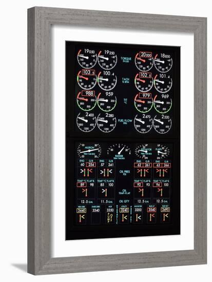 Aeroplane Control Panel Display-Mark Williamson-Framed Photographic Print
