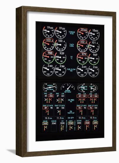 Aeroplane Control Panel Display-Mark Williamson-Framed Photographic Print