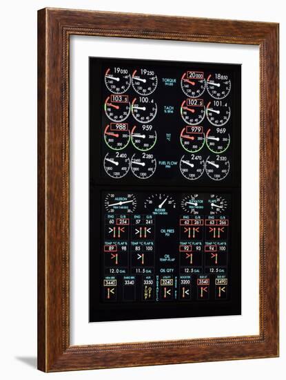 Aeroplane Control Panel Display-Mark Williamson-Framed Photographic Print