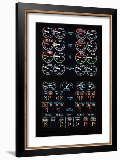 Aeroplane Control Panel Display-Mark Williamson-Framed Photographic Print