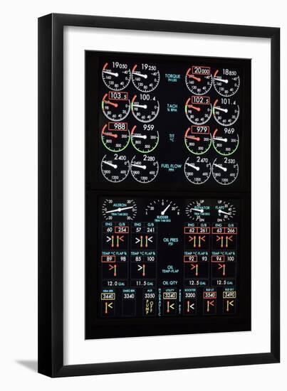 Aeroplane Control Panel Display-Mark Williamson-Framed Photographic Print